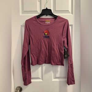 Peanuts Women's Long Sleeve Tee - Burgundy
